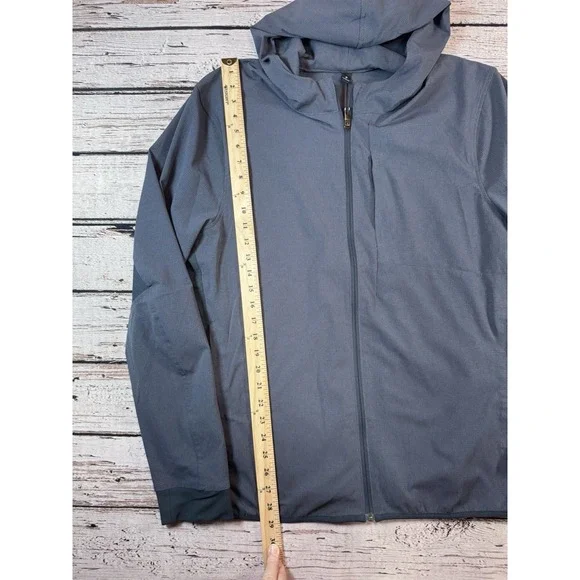 Lululemon Airing Easy Hoodie Jacket Mens‎ XL Breathable Blue Pockets Zip LM4749S - Picture 10 of 13